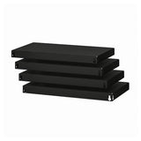 BROR shelf, black, 64x39 cm, 4 pack