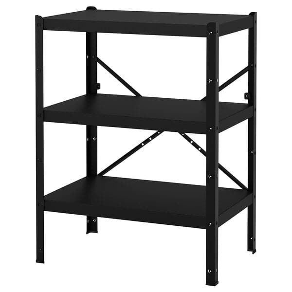 Ikea BROR - Shelving unit, black, 85x55x110 cm
