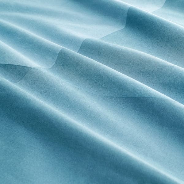 Ikea BRUNKRISSLA - Duvet cover and pillowcase, light blue ,