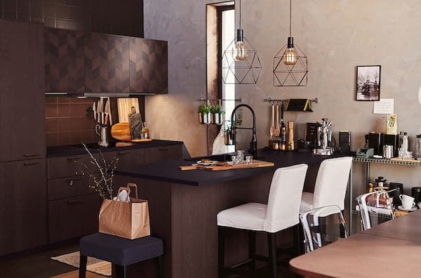 Ikea BRUNSTA - Pendant lamp shade, black, 30 cm