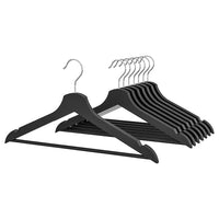 BUMERANG hanger, black, 43 cm, 8 pack