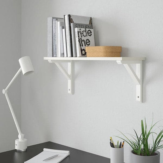 BURHULT / SANDSHULT - Wall shelf, white/white stained aspen, 59x20 cm - best price from Maltashopper.com 49325984