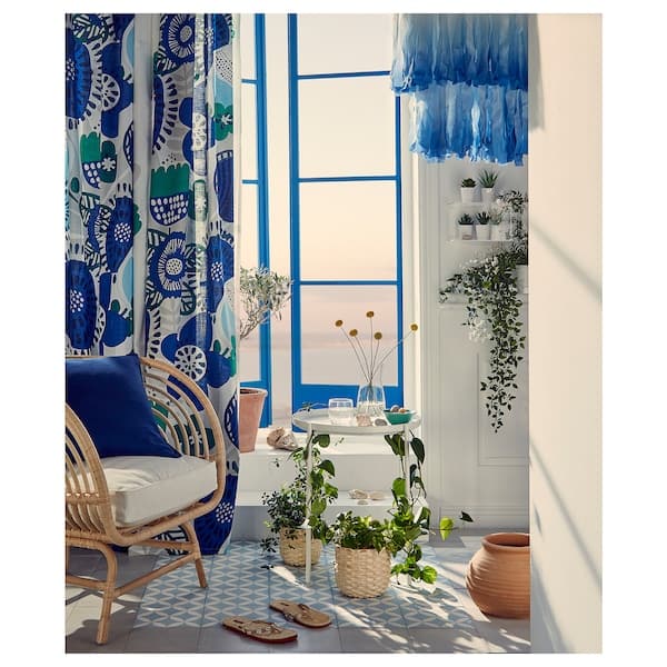 BUSKBO Armchair - rattan/Djupvik white , - best price from Maltashopper.com 79299016