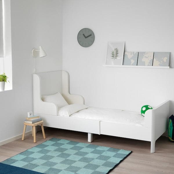 Ikea BUSUNGE - Extendable bed, white, 80x200 cm