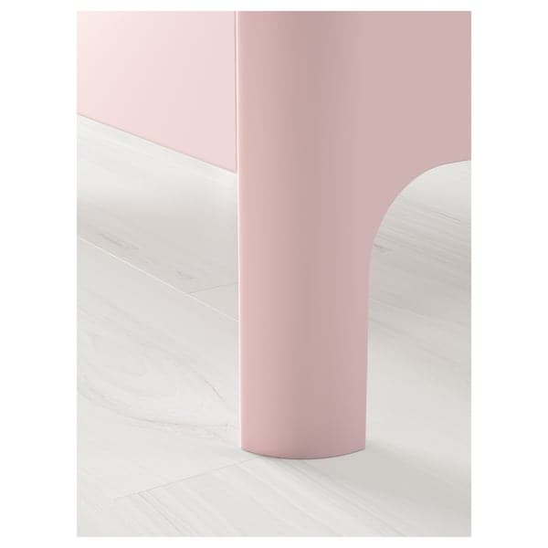 Ikea BUSUNGE - Extendable bed, light pink, 80x200 cm