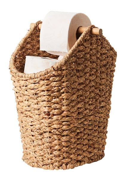 Casa FLORES Natural toilet paper holder and magazine holder, H 38,5 x W 24 x L 35 cm