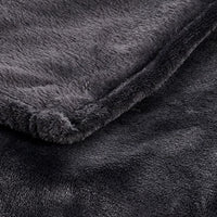 FLANNEL Dark gray plaid W 130 x L 160 cm - best price from Maltashopper.com CS672427