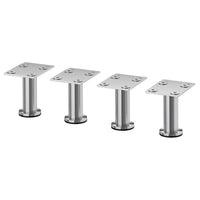CAPITA leg, stainless steel, 8 cm, 4 pack