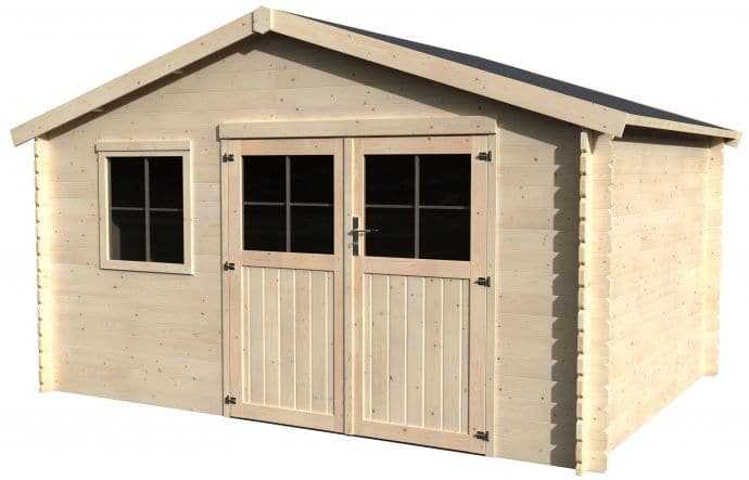WOODEN GARDEN SHED 28MM 4.19X3.02 WITHOUT FLOOR