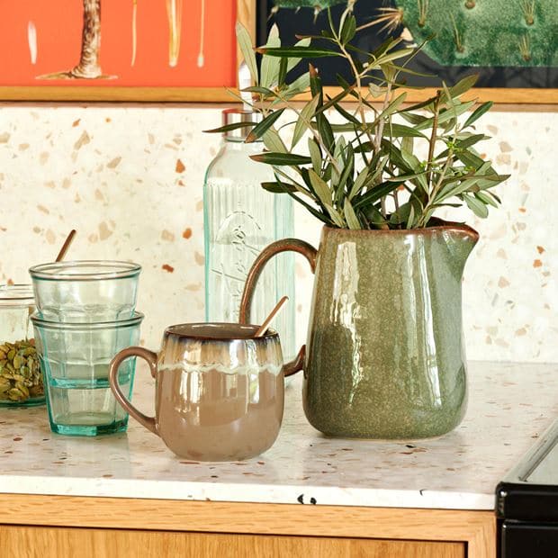 Casa CASSIS Green carafe, H 18 x W 12,5 x D 15,5 cm