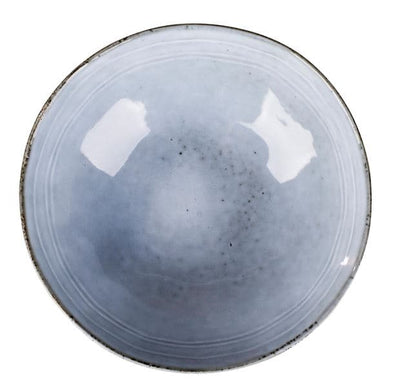 Casa EARTH ICE Deep blue plate H 6.4 cm - Ø 20 cm