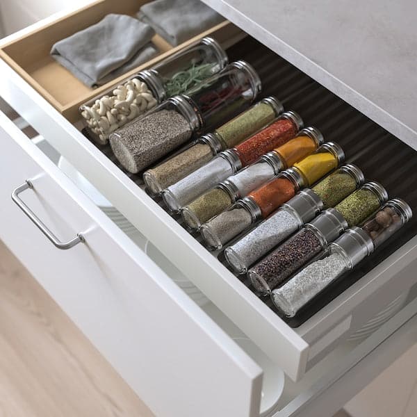 Ikea CITRONHAJ - Salt and pepper shakers, clear glass/stainless steel, 12 cm