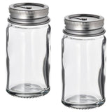 CITRONHAJ salt and pepper shakers, clear glass/stainless steel, 8 cm, 2 pack