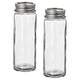 CITRONHAJ salt and pepper shakers, clear glass/stainless steel, 4 cm, 2 pack