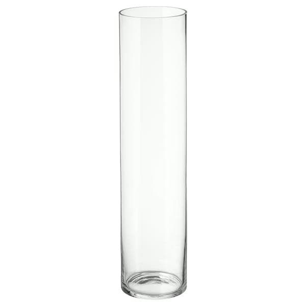 Ikea CYLINDER - Vase, clear glass, 68 cm