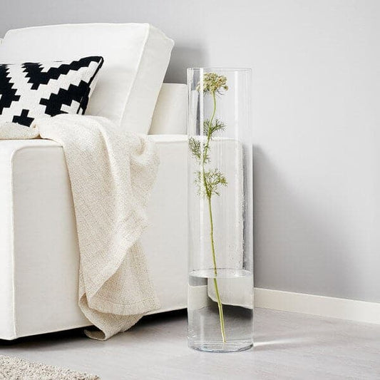 CYLINDER - Vase, clear glass, 68 cm - best price from Maltashopper.com 60223328