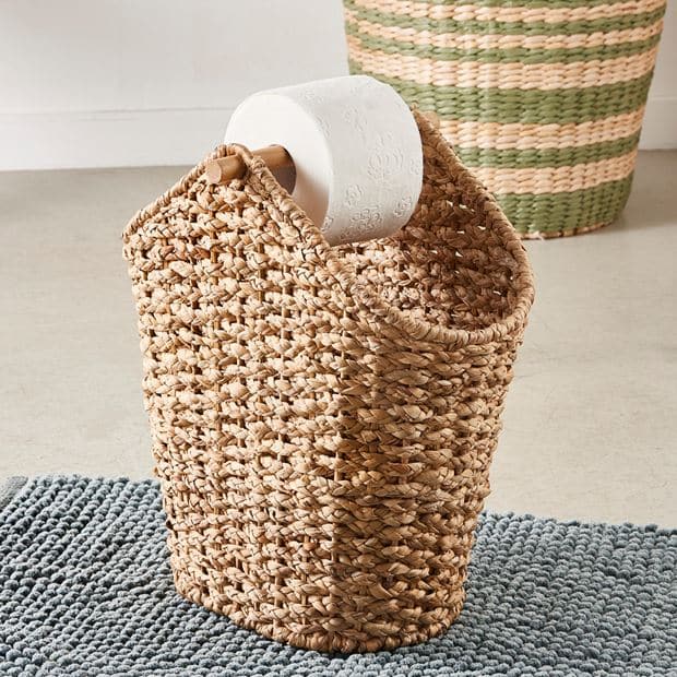 Casa FLORES Natural toilet paper holder and magazine holder, H 38,5 x W 24 x L 35 cm