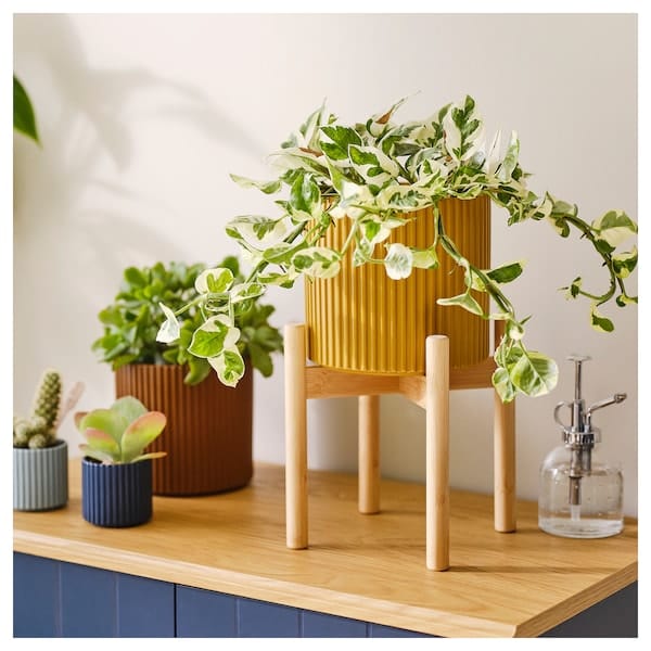 Ikea DAKSJUS - Plant stand, bamboo, 21 cm