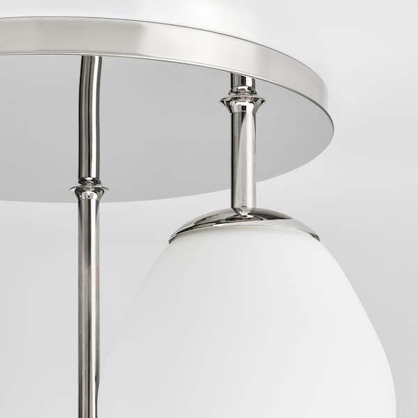 DEJSA - Ceiling lamp with 3 lamps, chrome-plated/opal white glass - best price from Maltashopper.com 00430769