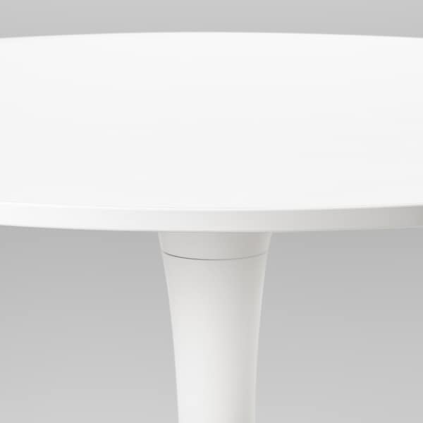 DOCKSTA / TOBIAS - Table and 4 chairs, white white/transparent chrome-plated, 103 cm - best price from Maltashopper.com 49483431