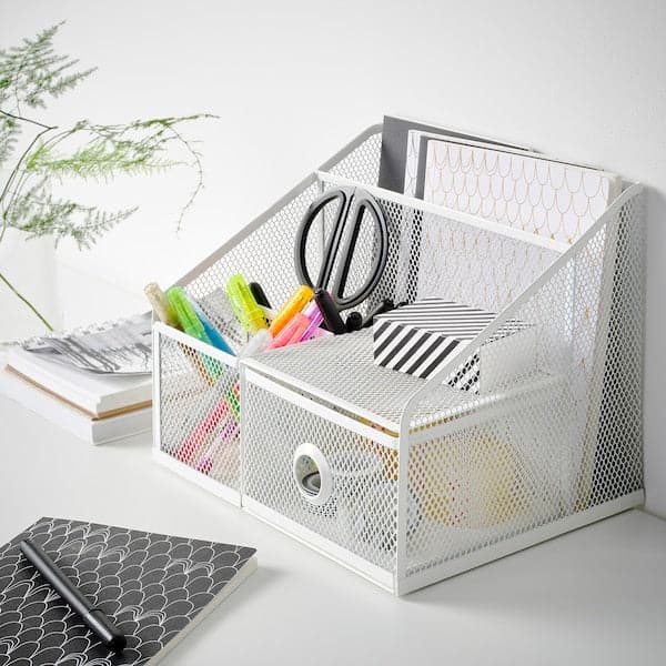 DRÖNJÖNS - Desk organiser, white, 25x20 cm - best price from Maltashopper.com 00428827