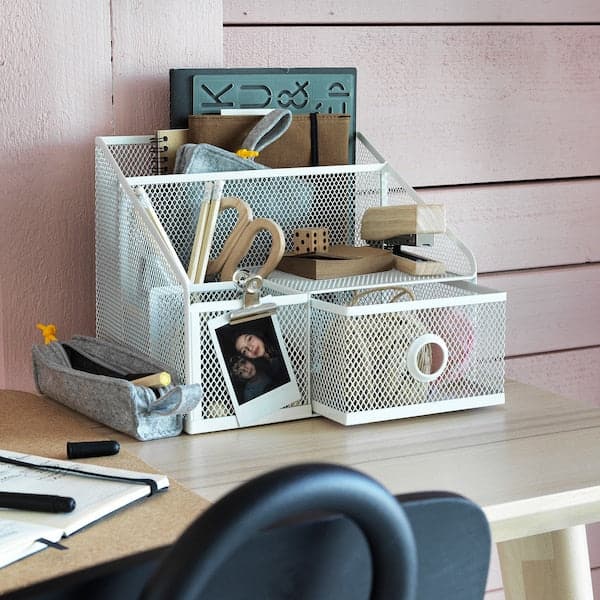 DRÖNJÖNS - Desk organiser, white, 25x20 cm - best price from Maltashopper.com 00428827