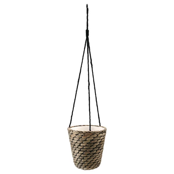 DRUVFLÄDER - Hanging planter, water hyacinth/grey, 14 cm - best price from Maltashopper.com 00241815