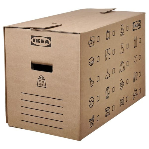 DUNDERGUBBE - Moving box, brown, 64x34x40 cm/80 l