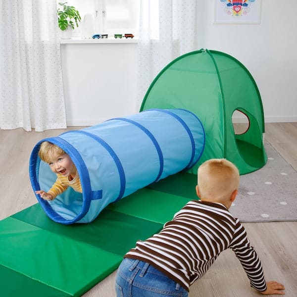 Ikea DVÄRGMÅS - Play tunnel, blue/green
