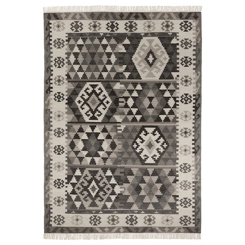 DVÄRGVETEN - Carpet, black/white, , 170x240 cm