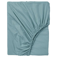 DVALA fitted sheet, light blue, 80x200 cm