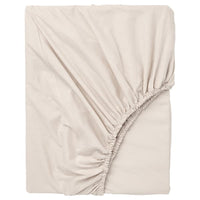 DVALA fitted sheet, beige, 180x200 cm
