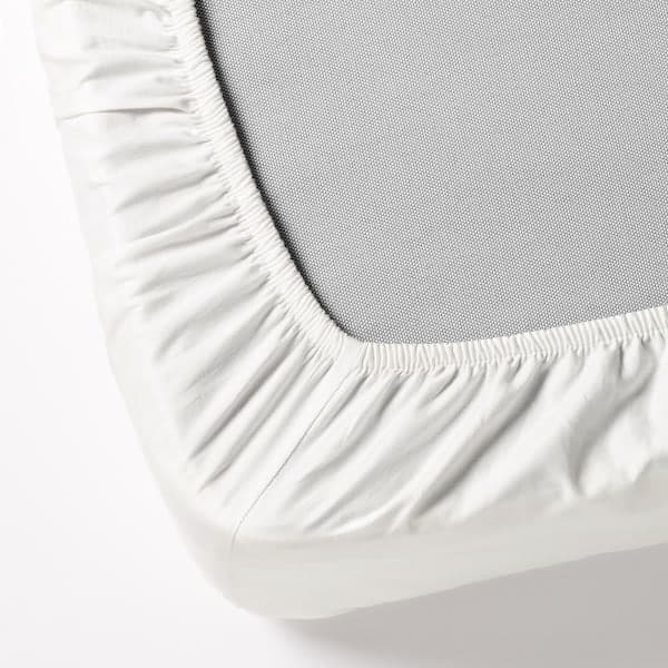 DVALA - Fitted sheet, white , 160x200 cm - best price from Maltashopper.com 30357220