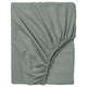 DVALA fitted sheet, grey-green, 90x200 cm