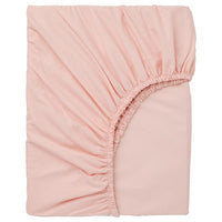 DVALA fitted sheet, light pink, 140x200 cm