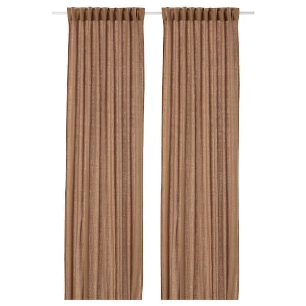 DYTÅG Curtains, 1 pair dark beige 145x300 cm 