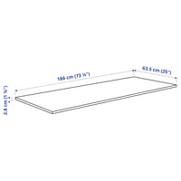 EKBACKEN - Worktop, light grey concrete effect/laminate, 186x2.8 cm - Premium Countertops from Ikea - Just €58.99! Shop now at Maltashopper.com