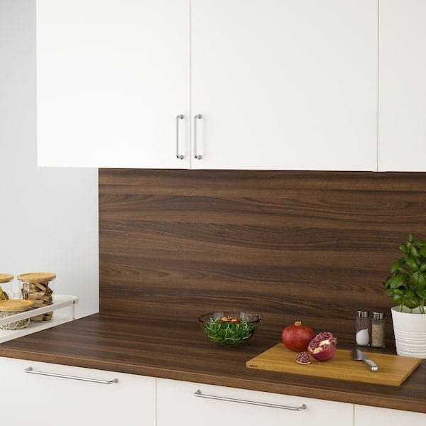 Ikea EKBACKEN - Worktop, brown walnut effect/laminate, 246x2.8 cm