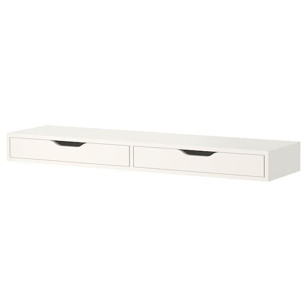EKBY ALEX shelf with drawers, Width: 119 cmDepth: 29 cmHeight: 11.5 cmMaximum load: 20 kg