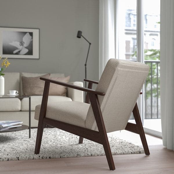 EKENÄSET - Armchair, Kilanda light beige - best price from Maltashopper.com 90533174