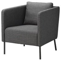EKERÖ armchair, Skiftebo dark grey, 57x75x73 cm
