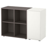 EKET cabinet combination with feet, white/dark grey, 105x35x72 cm