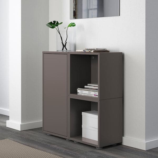 EKET - Cabinet combination with feet, dark grey, 70x35x72 cm - best price from Maltashopper.com 19494469