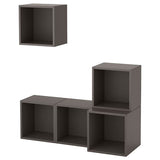 EKET wall-mounted cabinet combination, dark grey, 105x35x120 cm