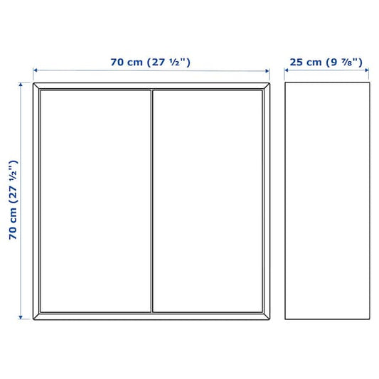 EKET - Wall-mounted cabinet combination, dark grey, 175x35x70 cm - best price from Maltashopper.com 19494266