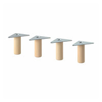 EKET leg, wood, 10 cm, 4 pack