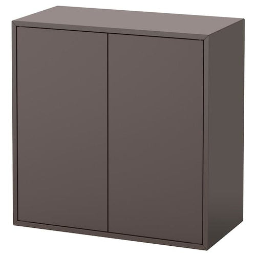 EKET - Cabinet w 2 doors and 1 shelf, dark grey, 70x35x70 cm