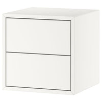 EKET wall cabinet with 2 drawers, white, 35x35x35 cm