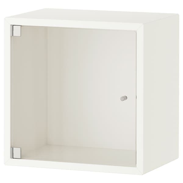 EKET - Wall cabinet with glass door, white, 35x25x35 cm - best price from Maltashopper.com 29336356