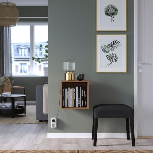 Ikea EKET - Wall-mounted shelving unit, walnut effect, 35x35x35 cm